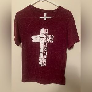 Size small t-shirt religion“it’s not good news it’s the best news ever”